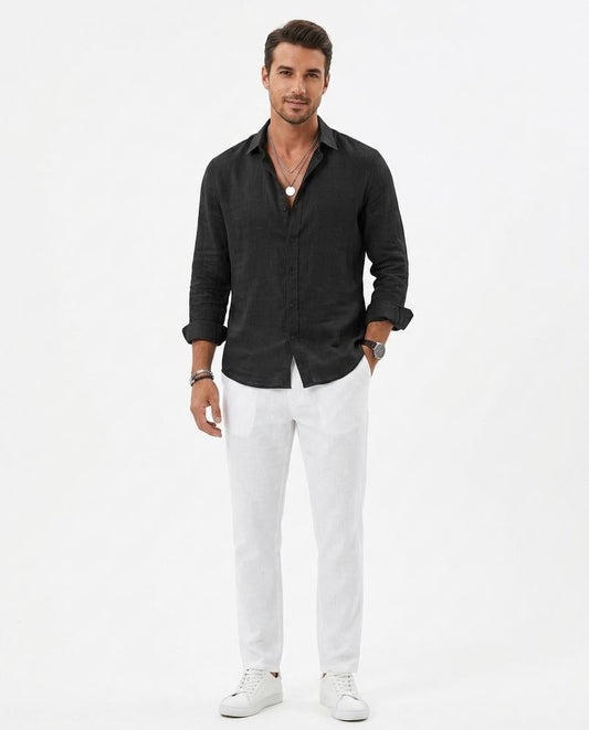 Talbos Closet - Sesil | Linen Button-Front Shirt Men