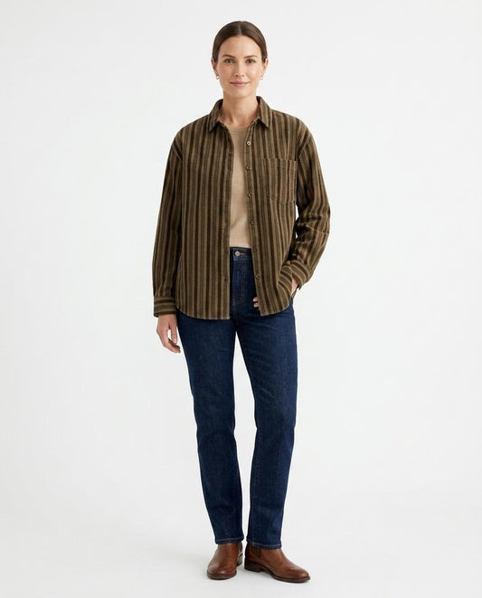 Talbos Closet - Taram | Striped Loose-Fit Shirt Women