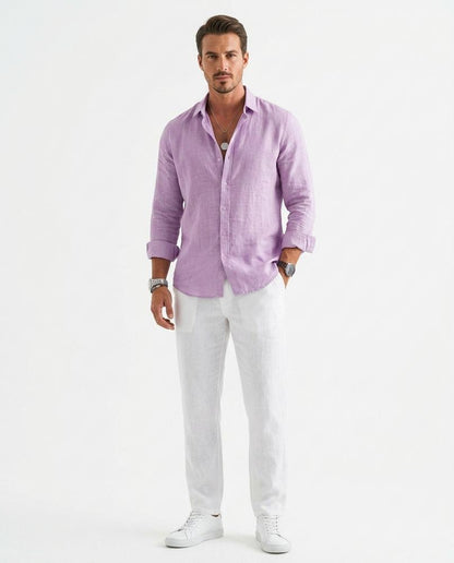 Talbos Closet - Sesil | Linen Button-Front Shirt Men