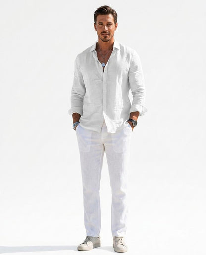 Talbos Closet - Sesil | Linen Button-Front Shirt Men