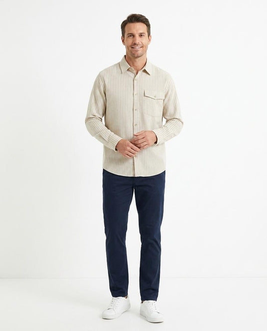 Talbos Closet - Zaser | Striped Textured Shirt Men