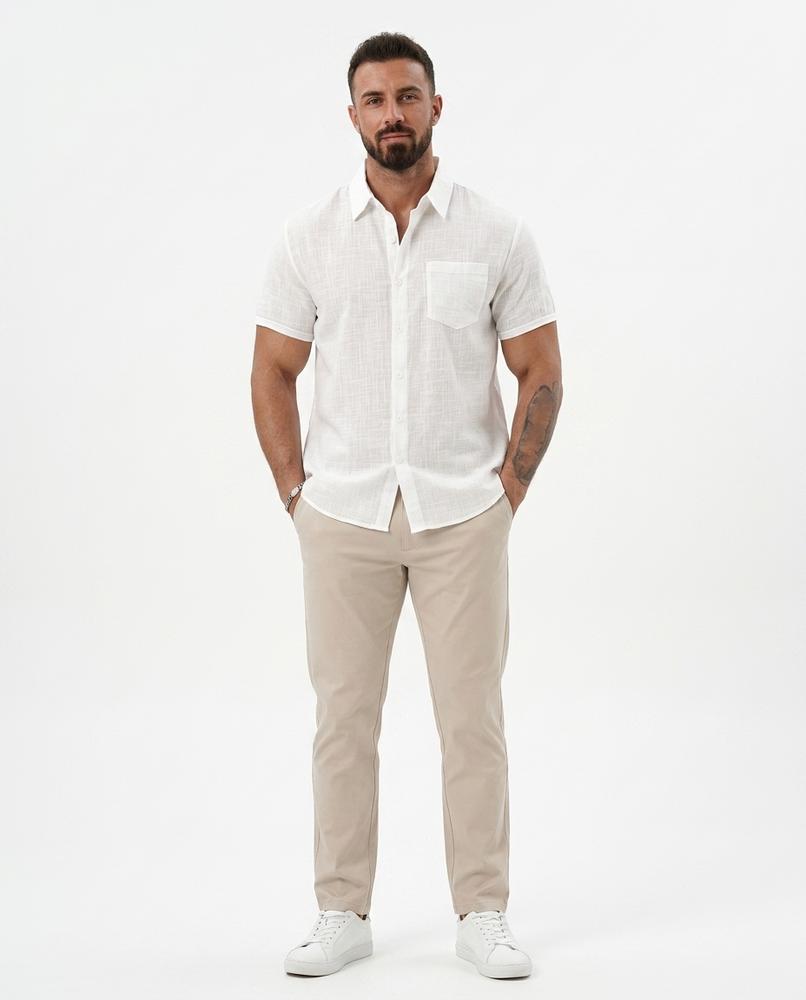 Talbos Closet - Yosen | Textured Short-Sleeved Shirt Men