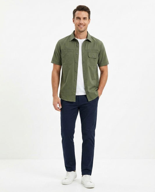 Talbos Closet - Lysil | Short-Sleeved Flap-Pocket Shirt Men
