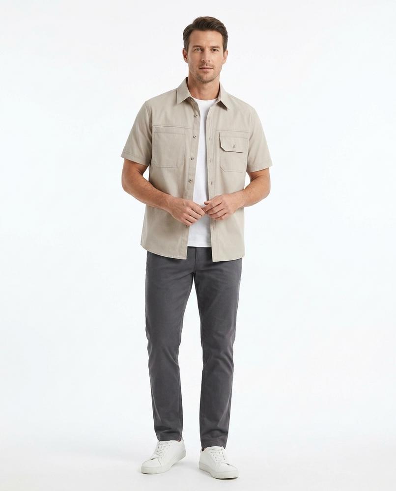 Talbos Closet - Lysil | Short-Sleeved Flap-Pocket Shirt Men