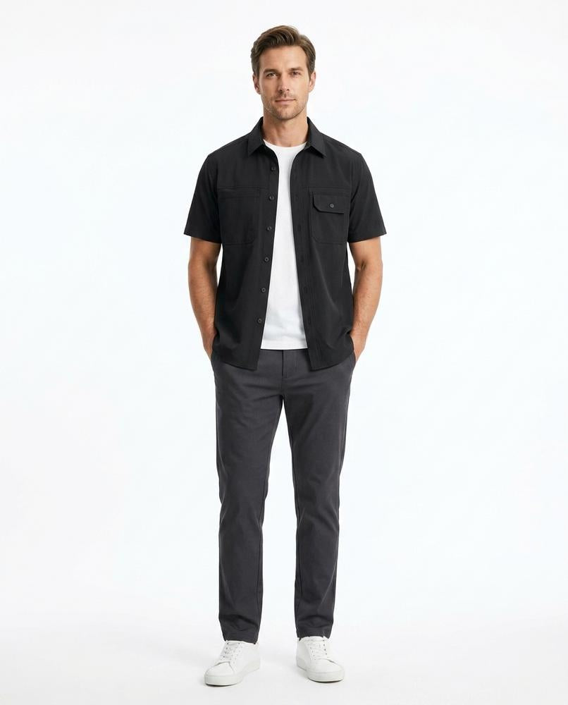Talbos Closet - Lysil | Short-Sleeved Flap-Pocket Shirt Men
