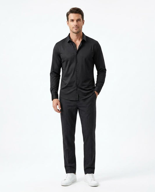 Talbos Closet - Kesan | Long-Sleeved Wrinkle-Resistant Shirt Men