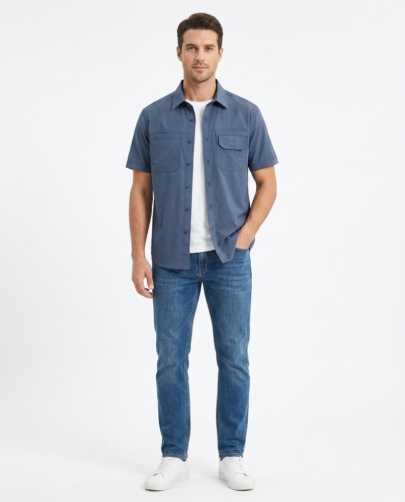 Talbos Closet - Lysil | Short-Sleeved Flap-Pocket Shirt Men