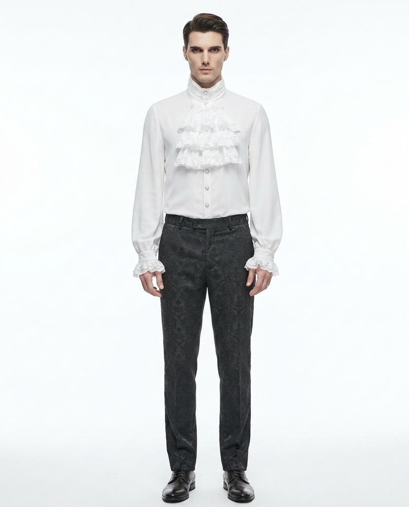 Talbos Closet - Mimin | Ruffled Stand-Collar Shirt Men