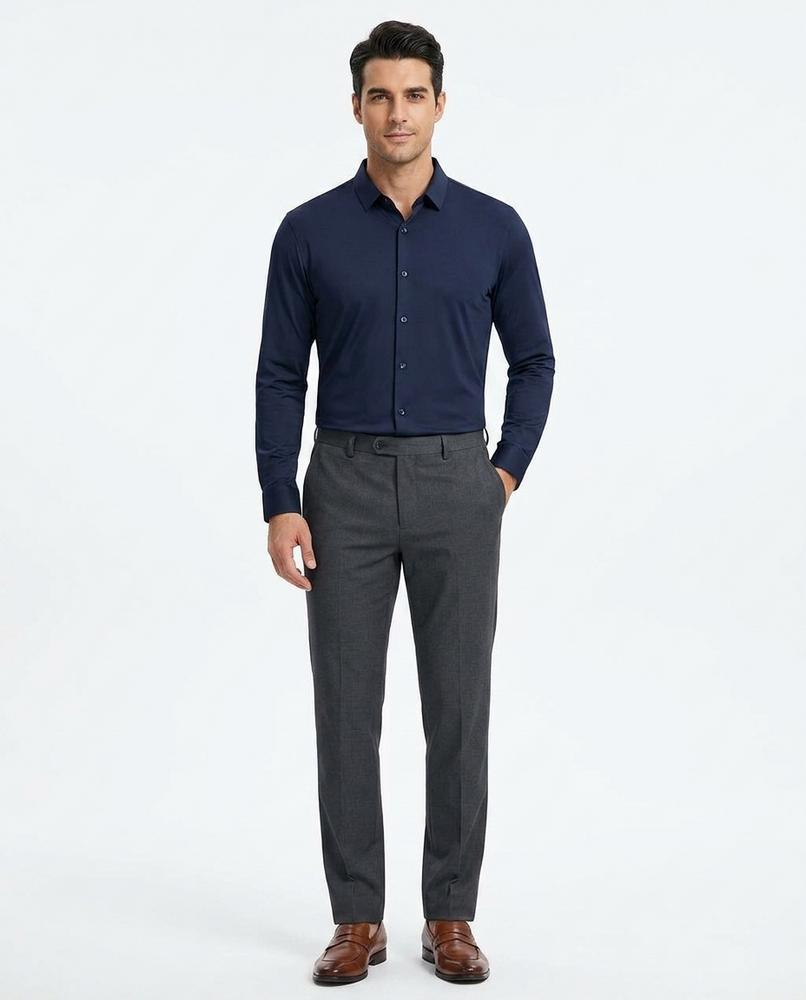 Talbos Closet - Kesan | Long-Sleeved Wrinkle-Resistant Shirt Men