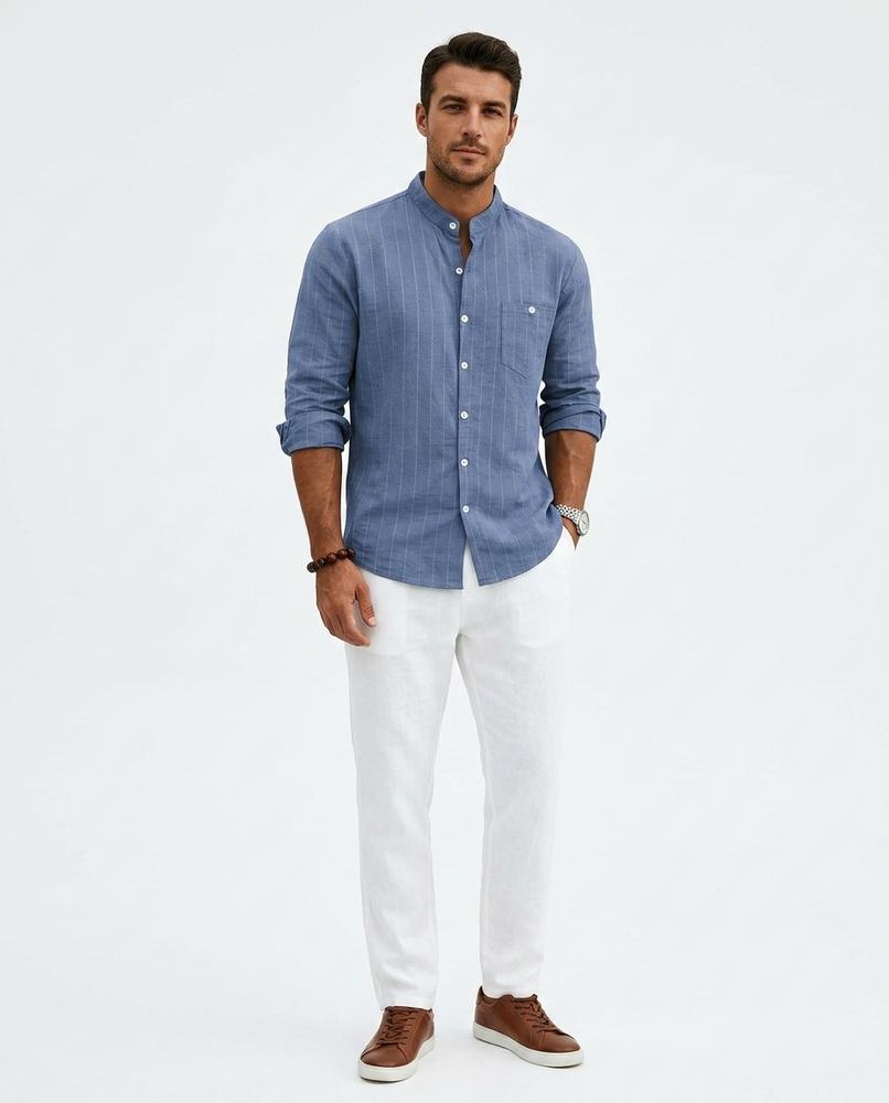 Talbos Closet - Vamel | Striped Linen Shirt Men