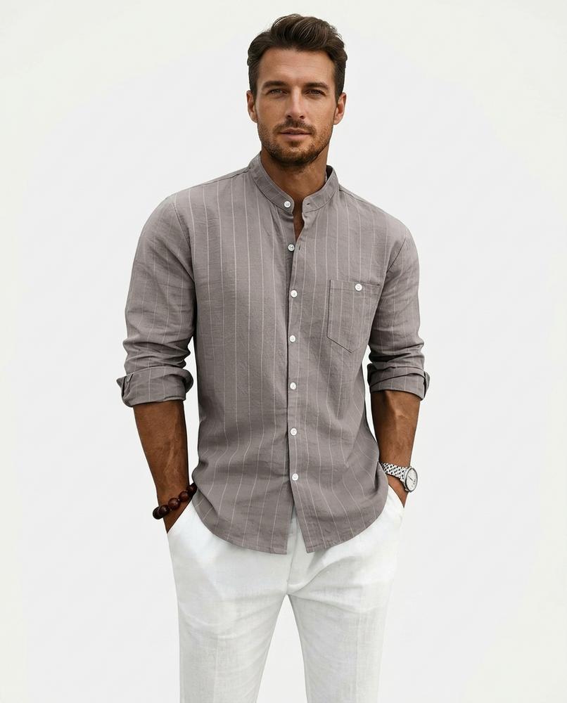 Talbos Closet - Vamel | Striped Linen Shirt Men