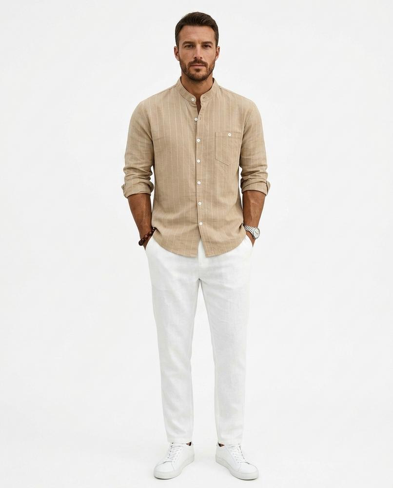 Talbos Closet - Vamel | Striped Linen Shirt Men