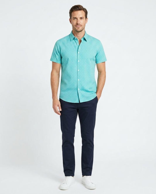 Talbos Closet - Kavar | Geometric Short-Sleeved Shirt Men