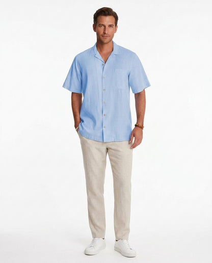 Talbos Closet - Lalev | Short-Sleeved Camp-Collar Shirt Men