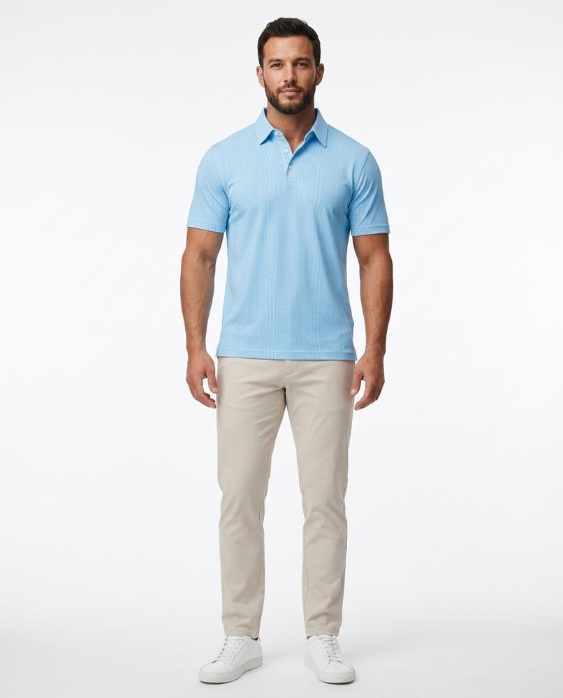 Talbos Closet - Nedan | Ribbed Knitted Polo Shirt Men