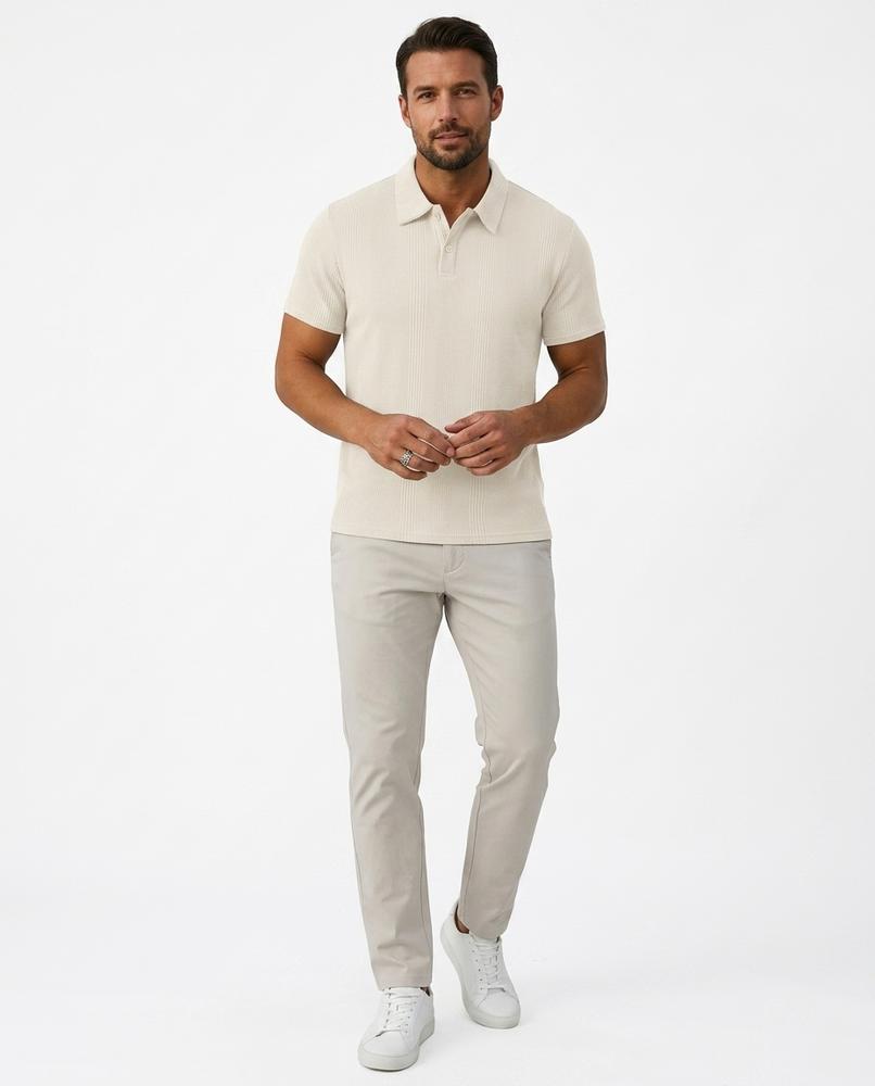 Talbos Closet - Nedan | Ribbed Knitted Polo Shirt Men