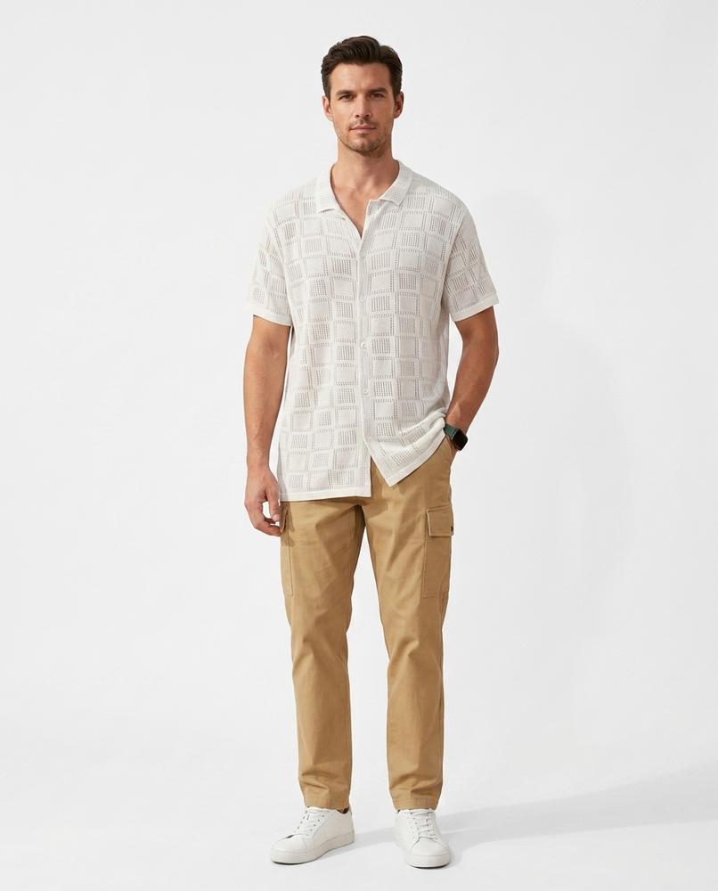 Talbos Closet - Catir | Textured Button-Up Shirt Men