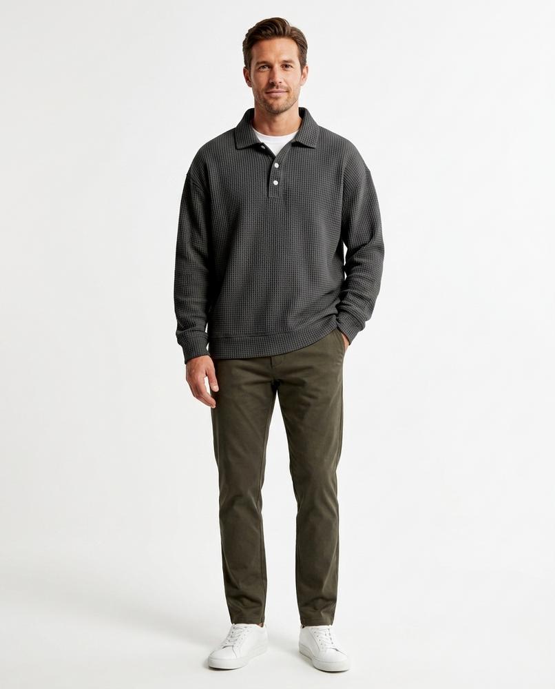 Talbos Closet - Loser | Waffle-Knit Collared Sweater Men
