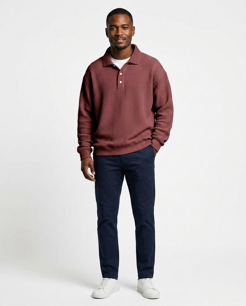 Talbos Closet - Loser | Waffle-Knit Collared Sweater Men