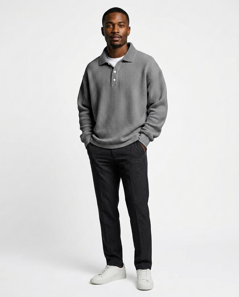 Talbos Closet - Loser | Waffle-Knit Collared Sweater Men