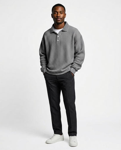 Talbos Closet - Loser | Waffle-Knit Collared Sweater Men