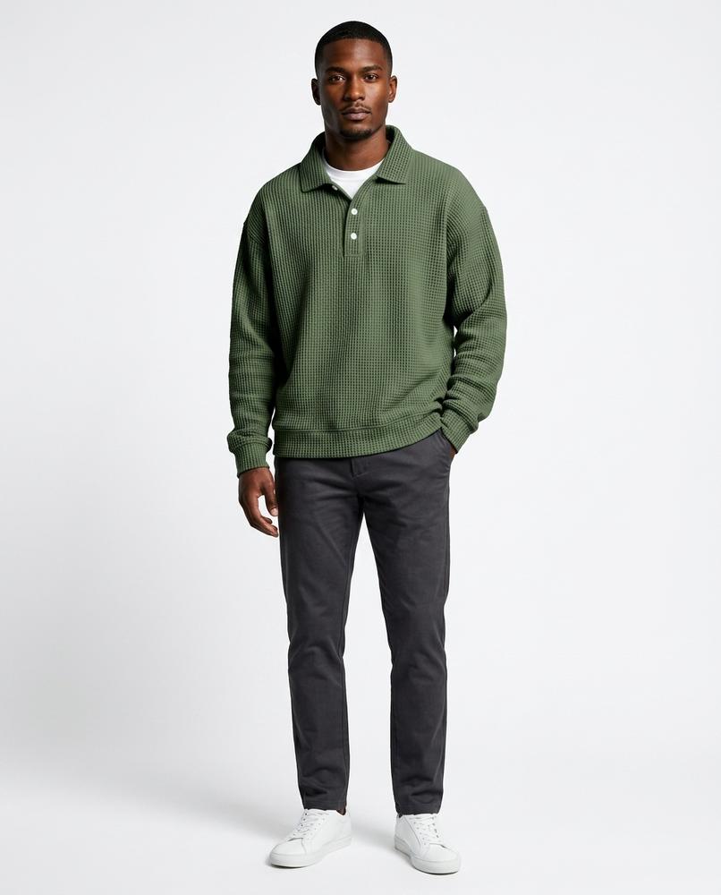 Talbos Closet - Loser | Waffle-Knit Collared Sweater Men