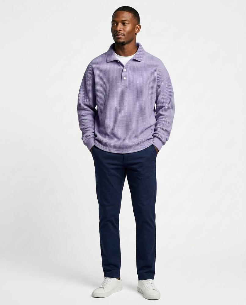Talbos Closet - Loser | Waffle-Knit Collared Sweater Men