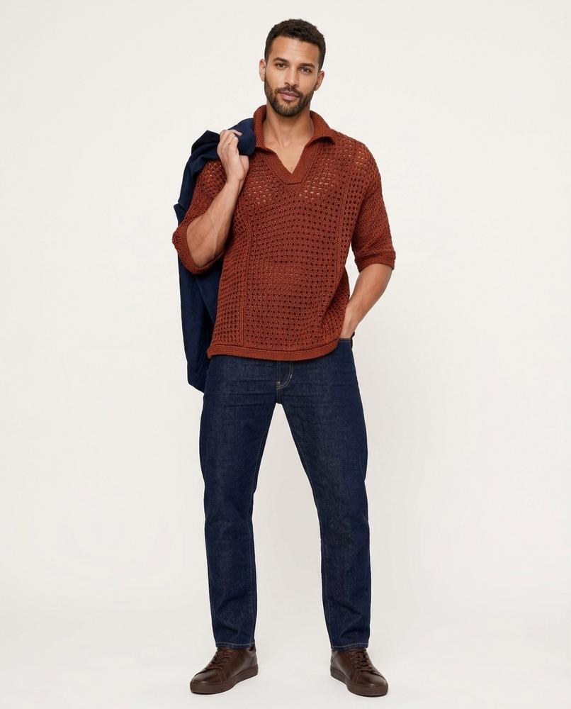 Talbos Closet - Rikar | Crochet-Knit Short-Sleeved Sweater Men