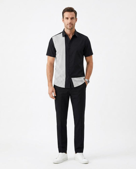 Talbos Closet - Lolan | Color-Block Striped Shirt Men
