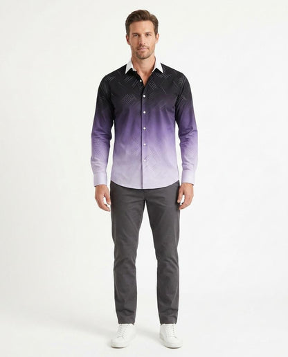 Talbos Closet - Tanor | Patterned Slim Fit Shirt Men