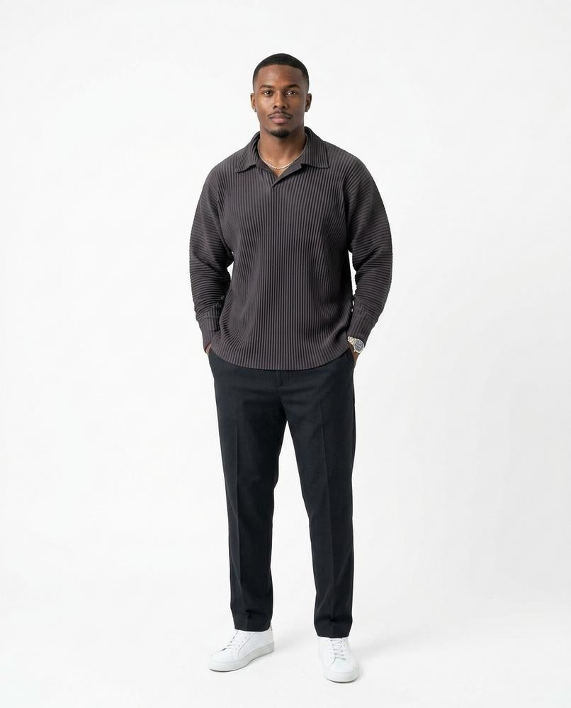 Talbos Closet - Camon | Pleated Long-Sleeved Shirt Men