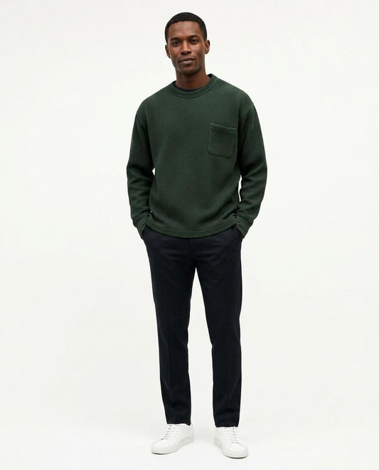Talbos Closet - Malin | Waffle-Knit Relaxed-Fit Sweatshirt Men