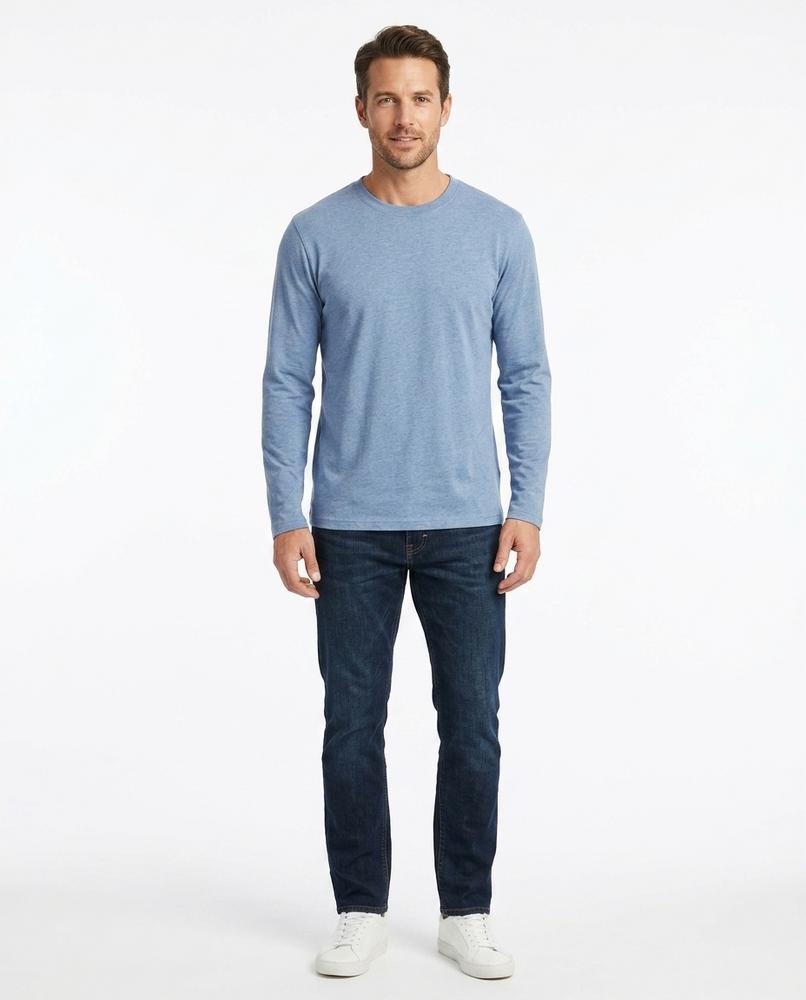 Talbos Closet - Titir | Long-Sleeved Contrast-Collar T-Shirt Men