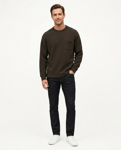 Talbos Closet - Malin | Waffle-Knit Relaxed-Fit Sweatshirt Men