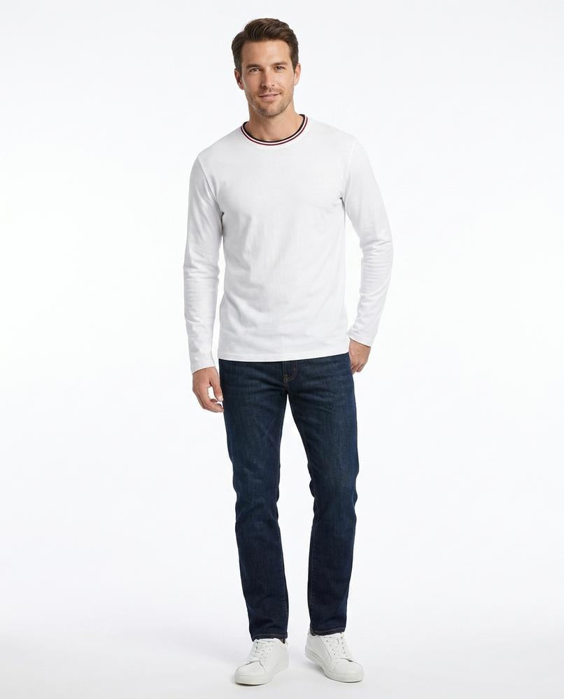 Talbos Closet - Titir | Long-Sleeved Contrast-Collar T-Shirt Men