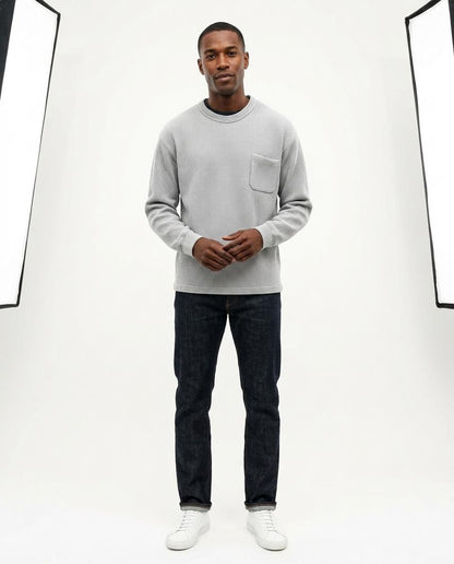 Talbos Closet - Malin | Waffle-Knit Relaxed-Fit Sweatshirt Men